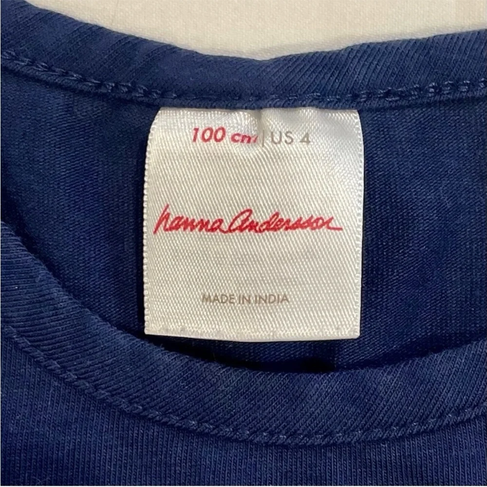 Hanna Andersson Make It Magic Dress Girls 4 100 cm Soft Tulle Navy Blue Winter